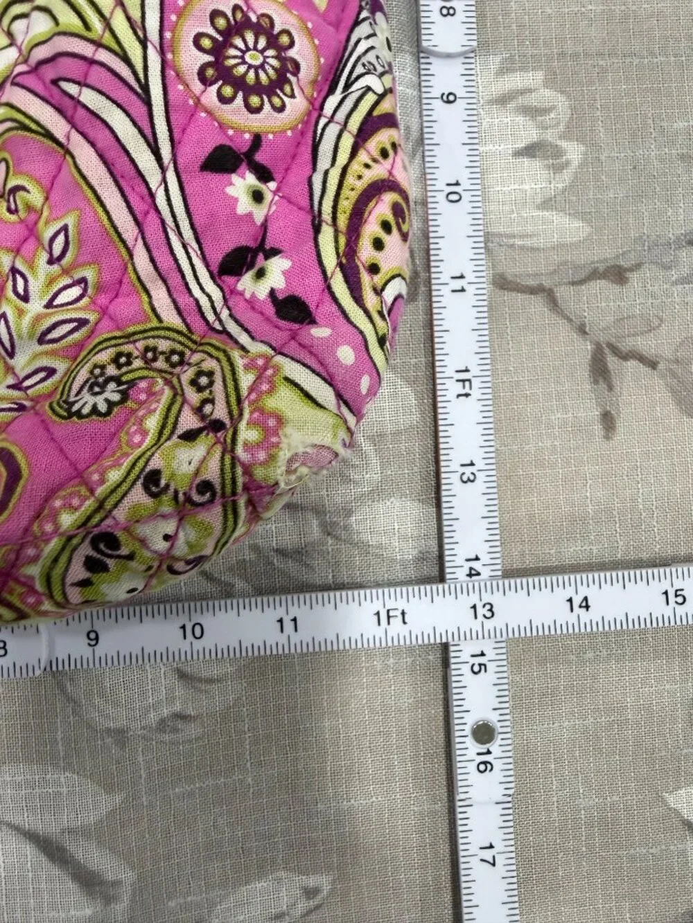 Vera Bradley Very Berry Paisley Quilted Tote Pink Purple Floral Paisley Retired